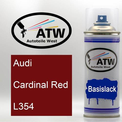 Audi, Cardinal Red, L354: 400ml Sprühdose, von ATW Autoteile West.